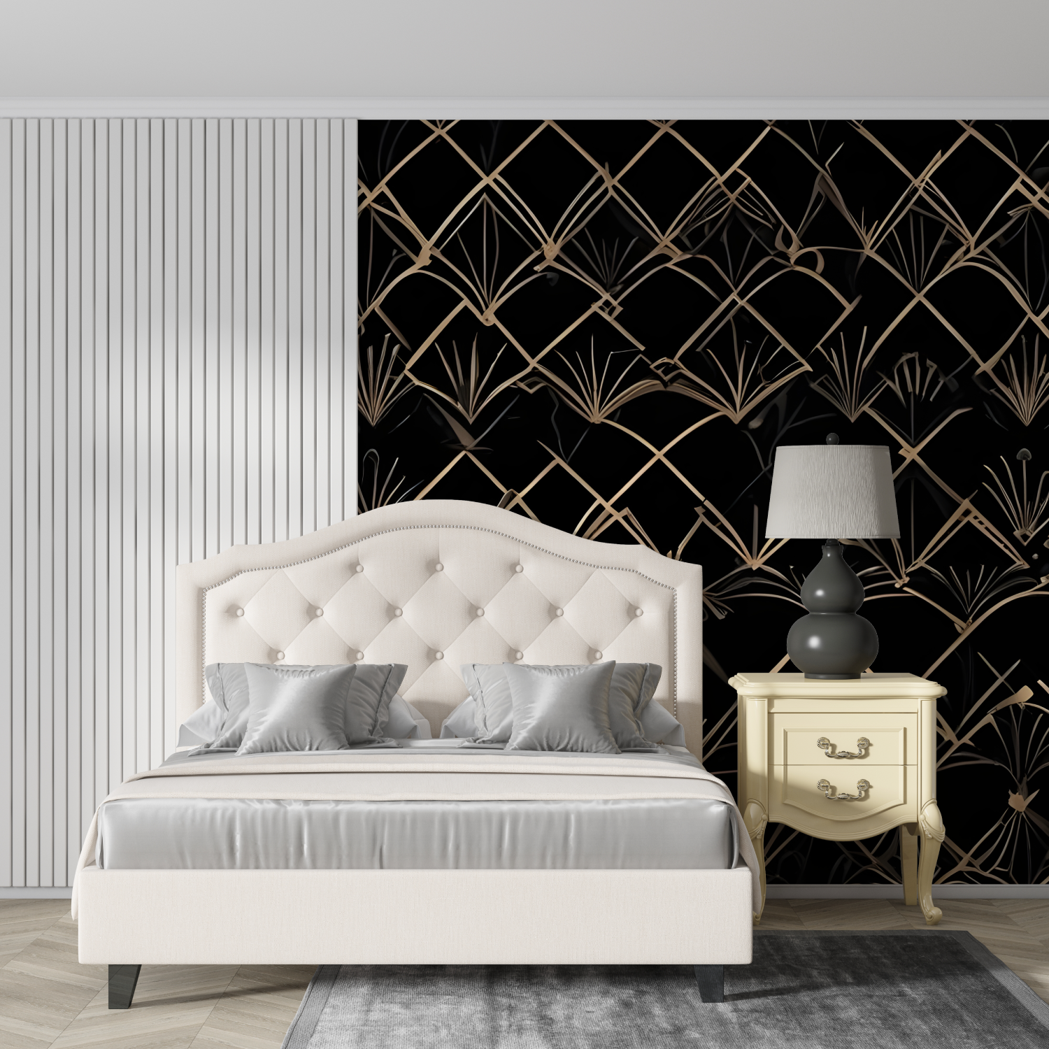 Papier Peint Gatsby Noir - design