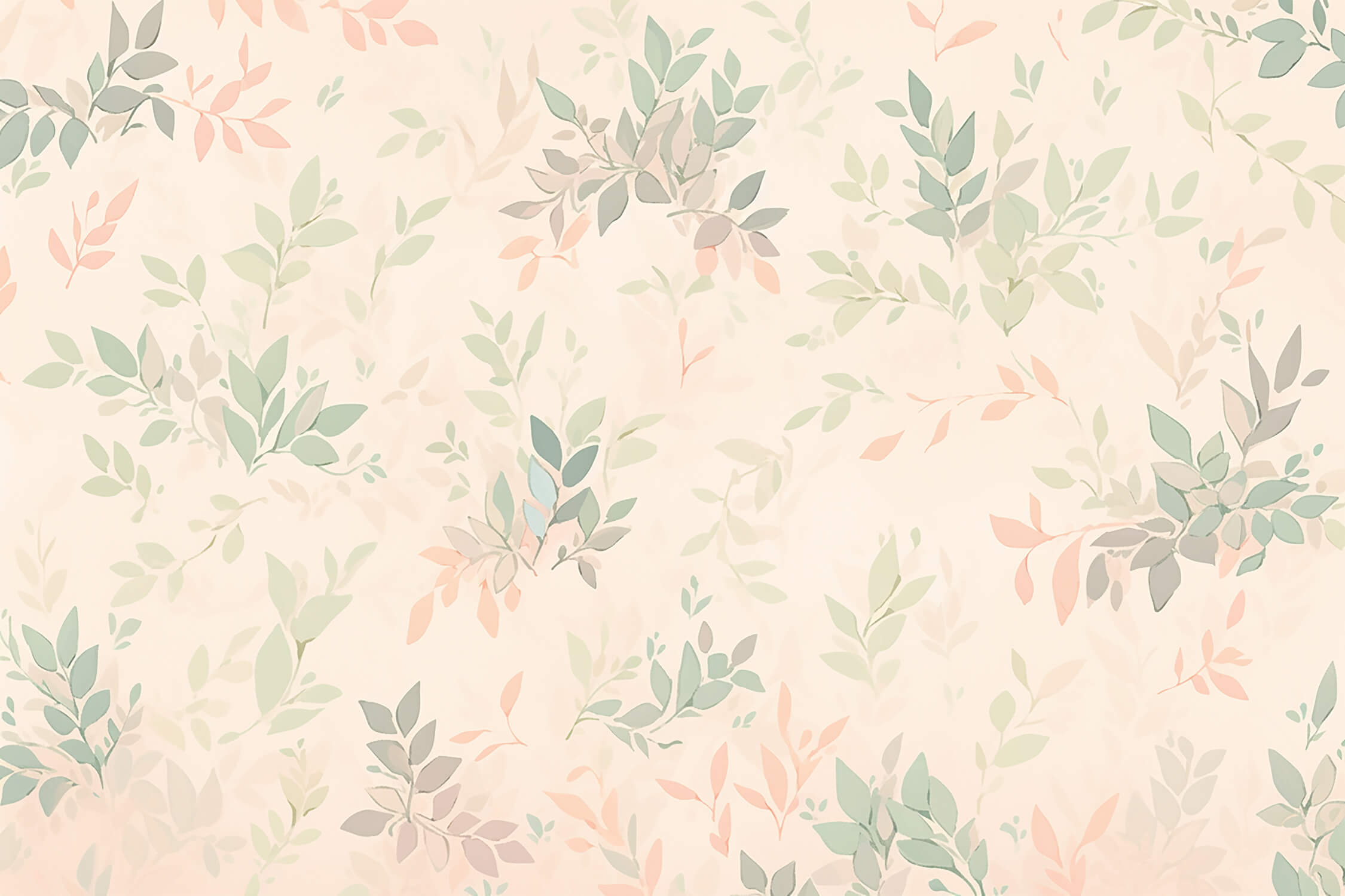 Papier Peint Cocooning Floral Doux Tons Pastels