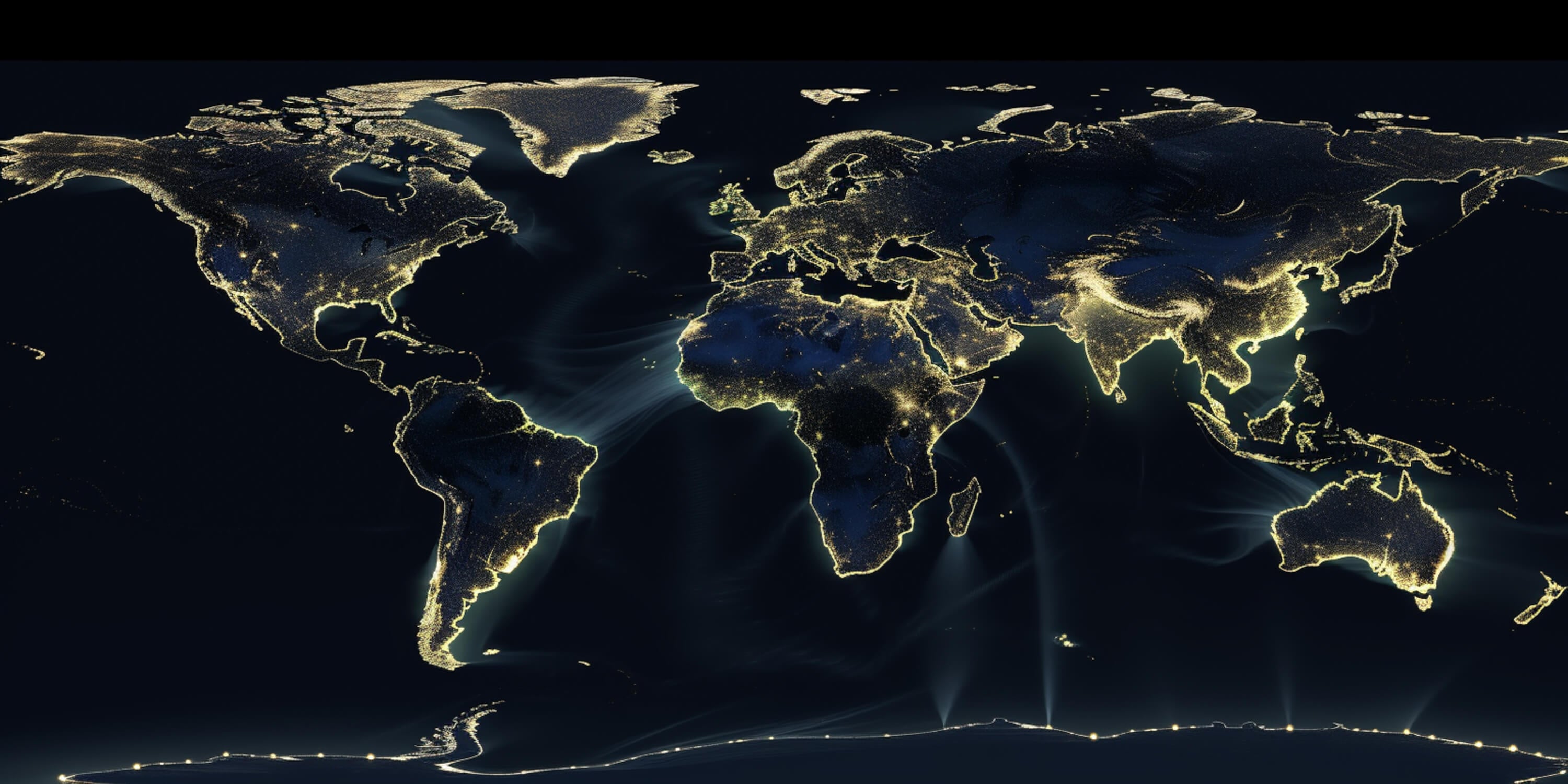 Papier Peint Carte Du Monde Bleu Et Doré