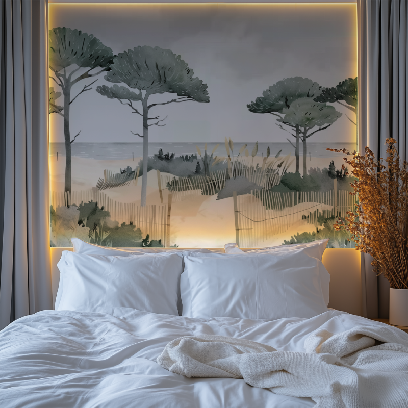 Papier peint panoramique paysage chambre chambre premium