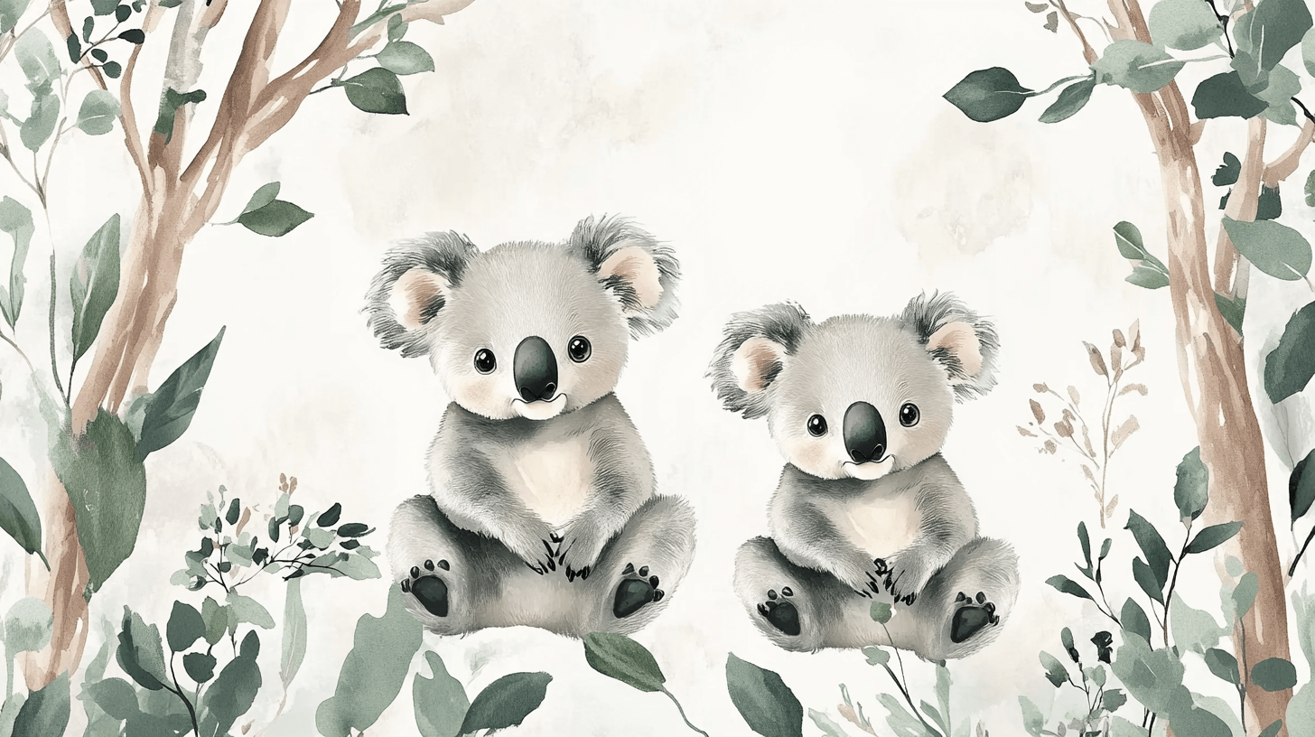 Papier Peint Koala Et Matin Câlin