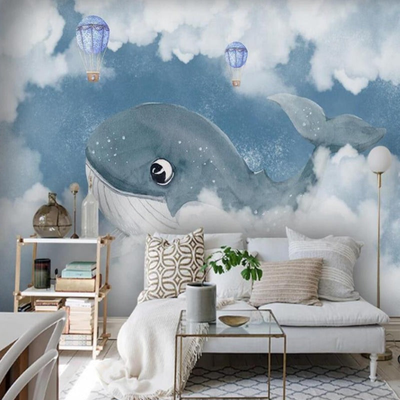 Marine Wallpaper <br/> Cotton Whale Cloud - Second Image