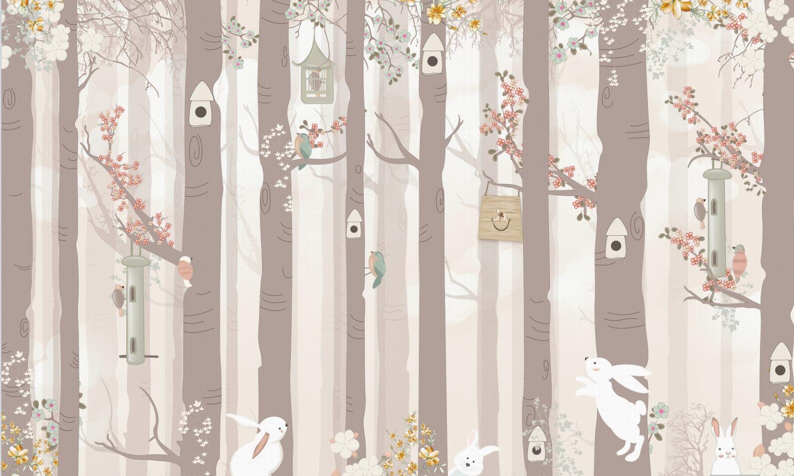 Classic Baby Wallpaper <br/> Rabbit in the Forest - Second Image