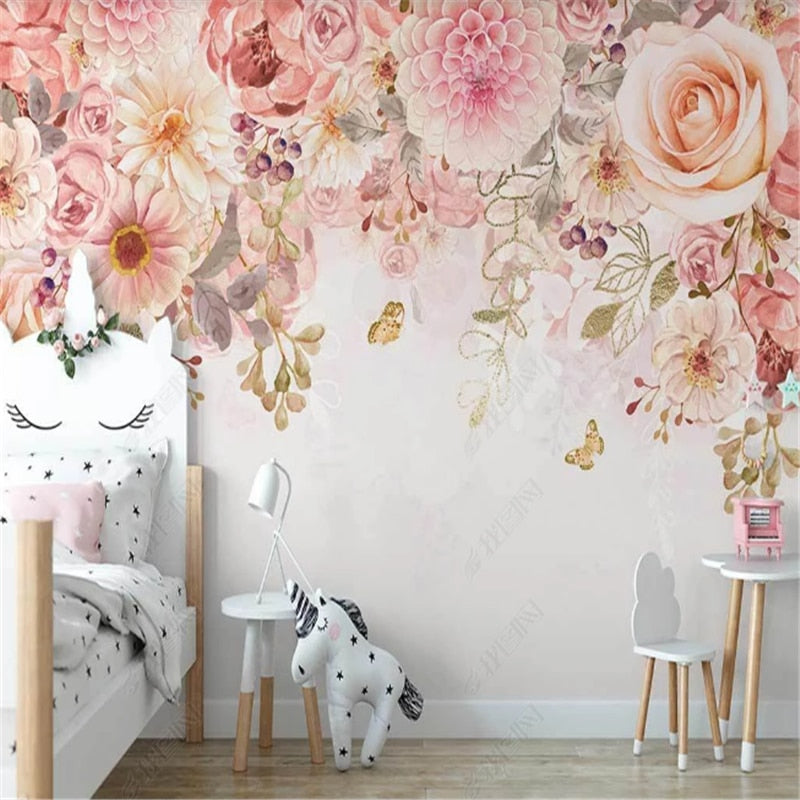 Flower Wallpaper <br/> Pink Panoramic