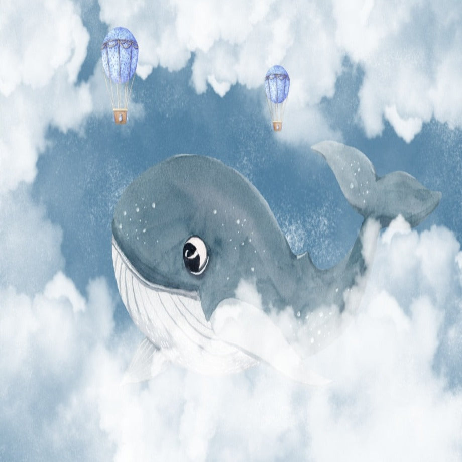 Marine Wallpaper <br/> Cotton Whale Cloud - Second Image