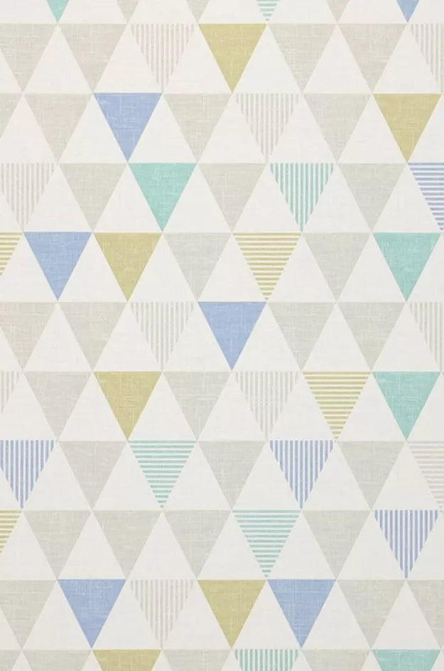 Blue and yellow Scandinavian wallpaper