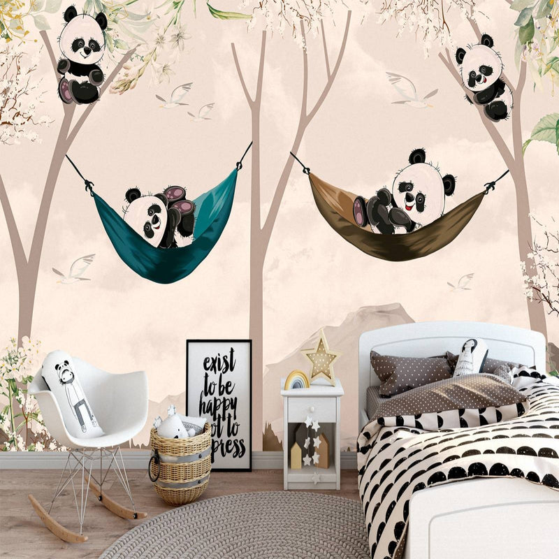 Animals Wallpaper <br/> Baby Panda and Hammock