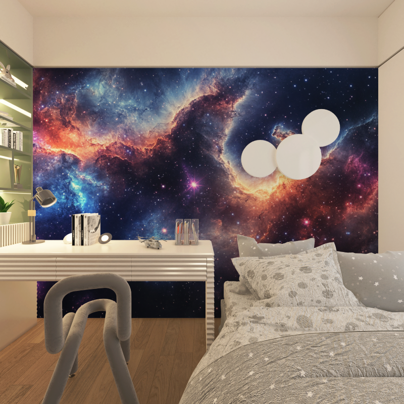 Papier peint vue spatiale chambre adolescents