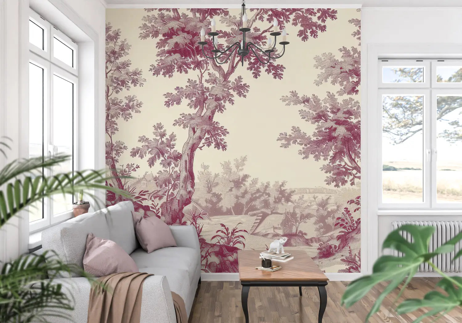 Bedroom Toile De Jouy Wallpaper - Second Image