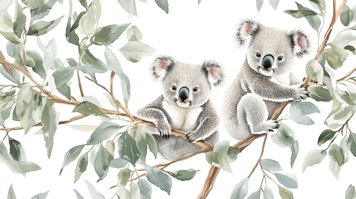 Papier Peint Koala Dans Le Silence Du Matin
