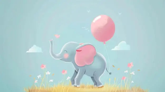 Decorazione della cameretta del bambino con elefante