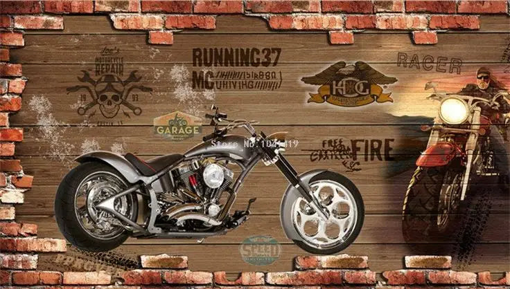 Chopper Motorcycle Wall Decor - Second Image