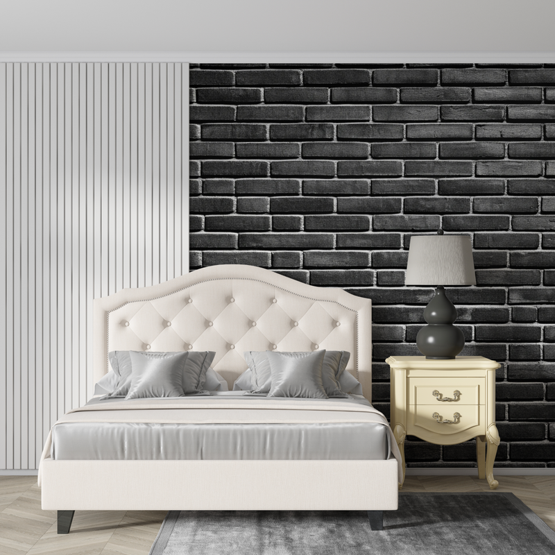 Papier Peint Brique Noir - design