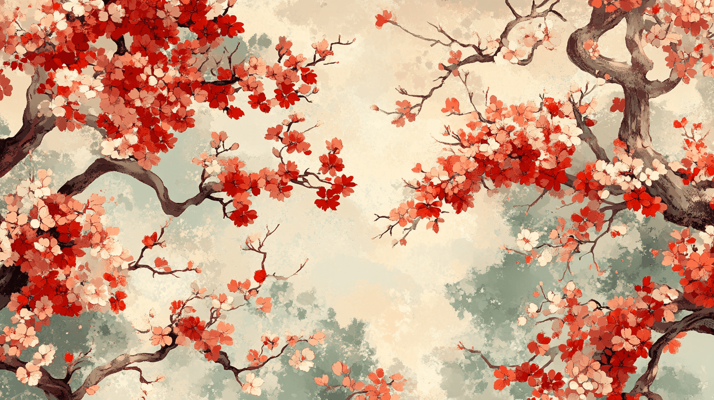 Papier Peint Arbre Japonais Uni
