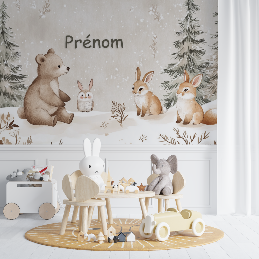 Papier peint prenom chambre nouveau ne chambre de bebe