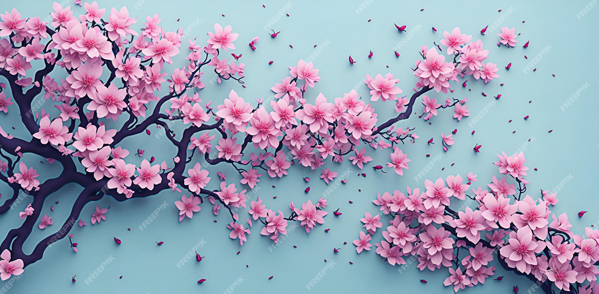 Panoramic Cherry Blossom Wallpaper