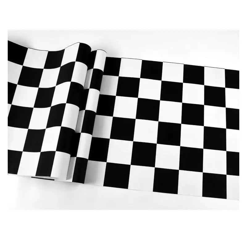 Black and White Checkerboard Wallpaper Border - Second Image