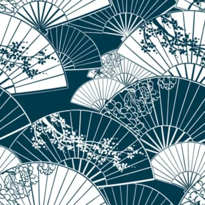 Japanese Blue Pattern Wallpaper - Second Image