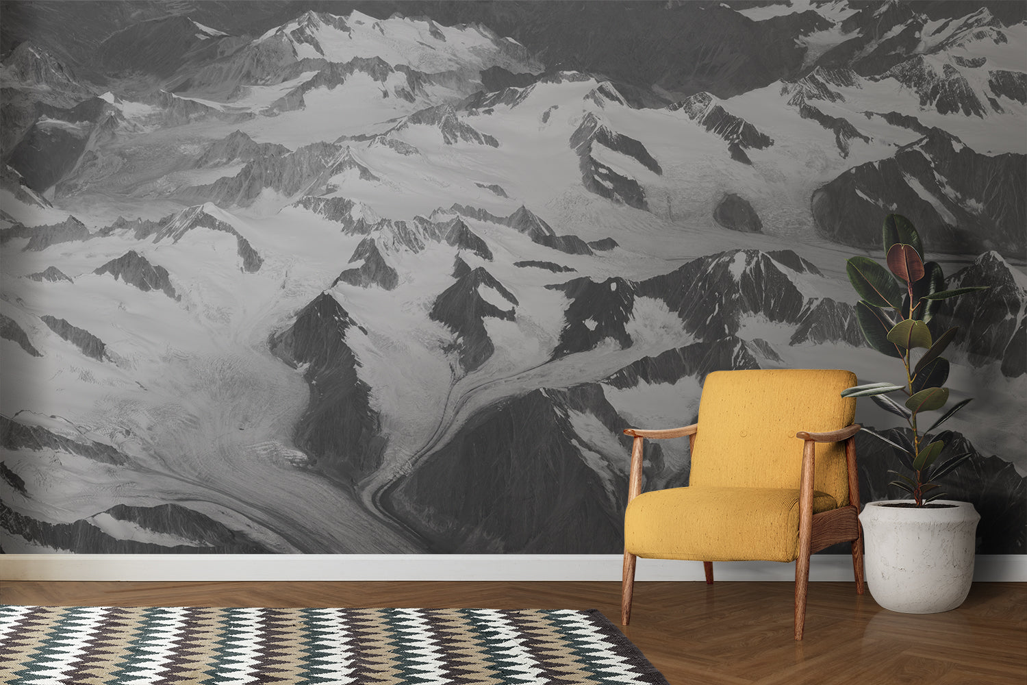 Panoramique Montagne Papier Peint