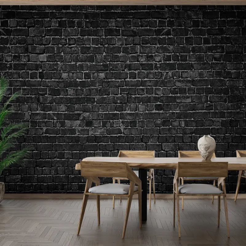 3D Black Brick Wallpaper - Second Image