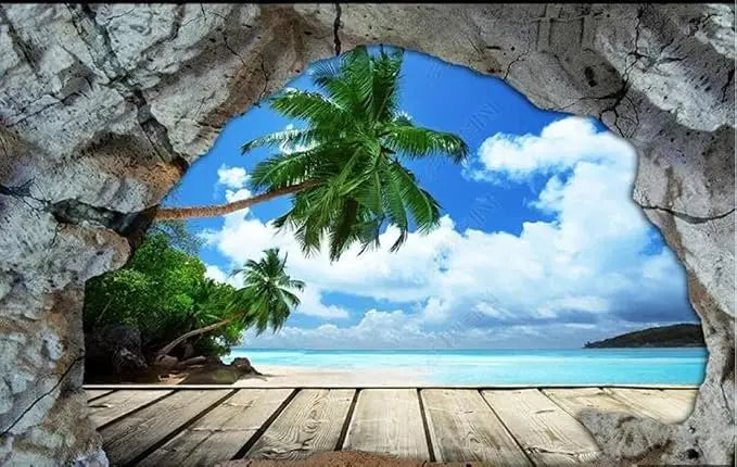 3D beach wallpaper