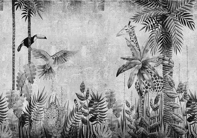 Black and white animal wallpaper