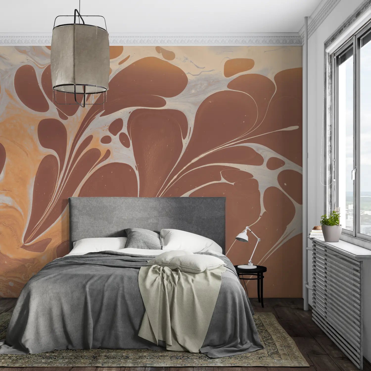 Art Deco Terracotta Wallpaper - Second Image