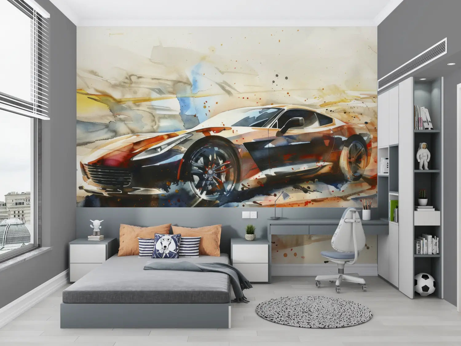 Papier Peint Aston Martin - mur chambre panoramique