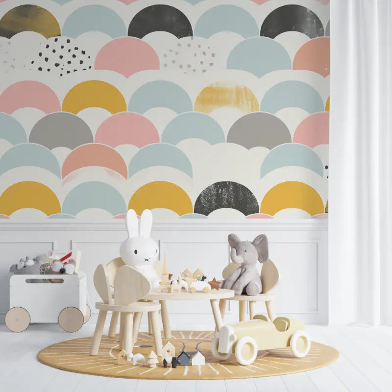 Scandinavian geometric baby wallpaper - Second Image