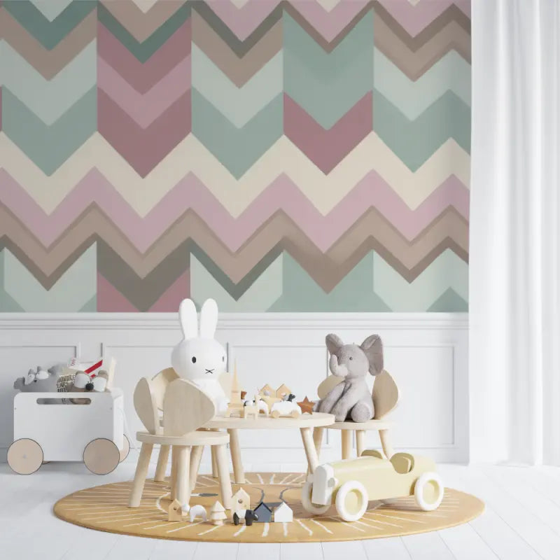 Baby wallpaper Herringbone patterns - Second Image