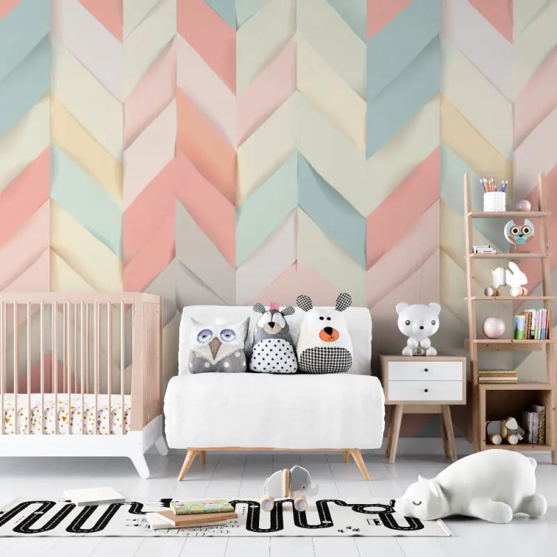 Baby wallpaper 3d chevron patterns - Second Image