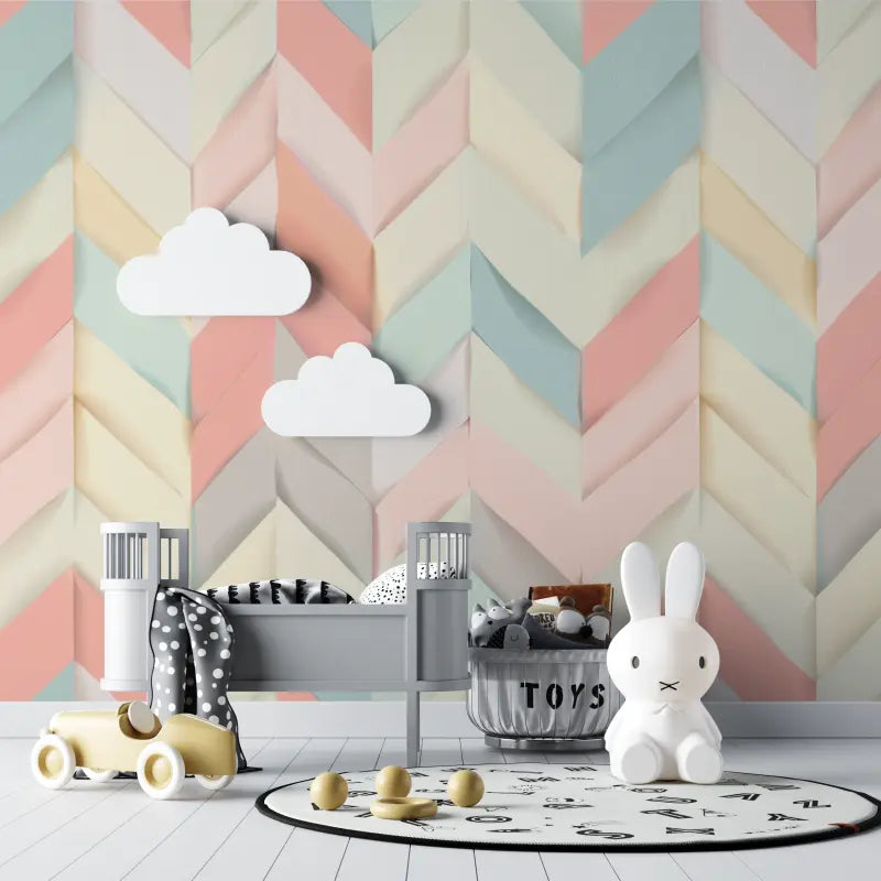 Baby wallpaper 3d chevron patterns - Second Image