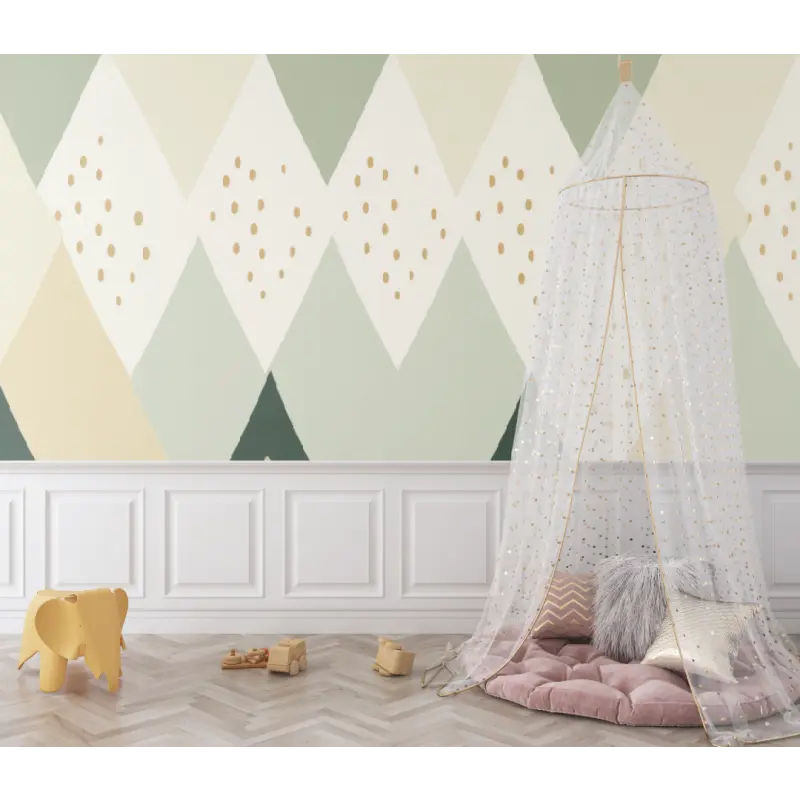 Papier peint bébé Motifs géométriques scandinaves - bebe tipi