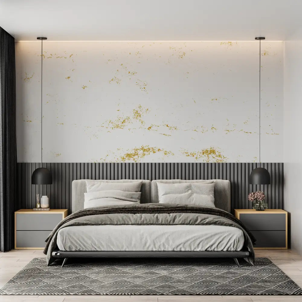 Gold Glitter White Wallpaper - Second Image