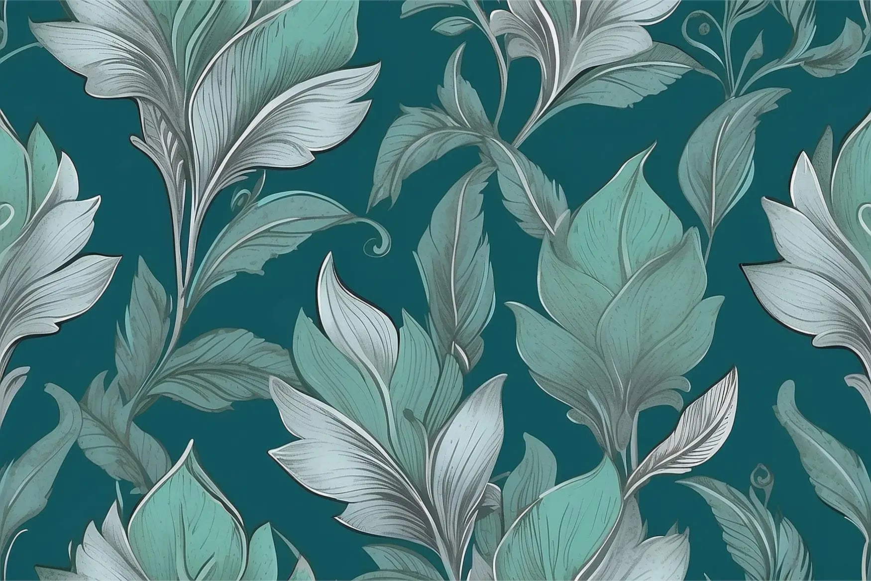 Duck blue wallpaper Vintage pattern