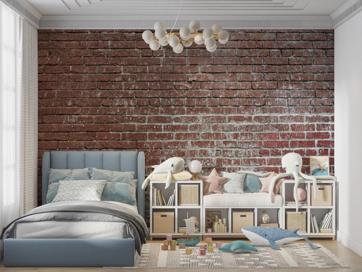 Brick Wallpaper Teen Bedroom - Second Image