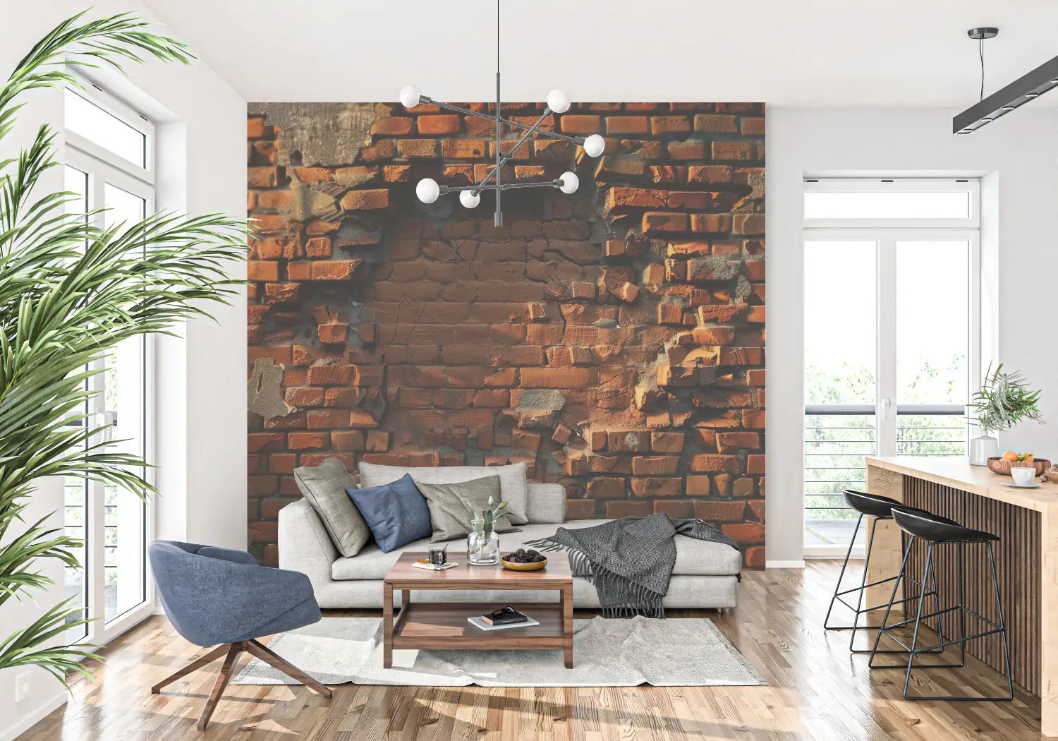 Trompe L Oeil Brick Wallpaper - Second Image