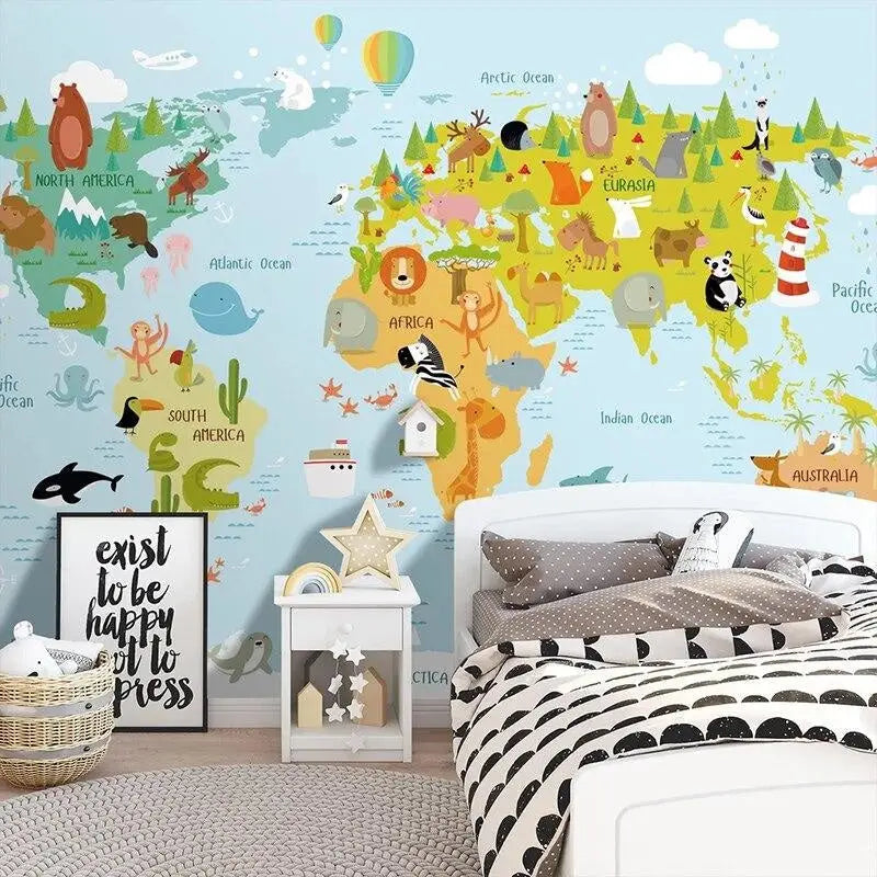 Animal World Map Wallpaper - Second Image