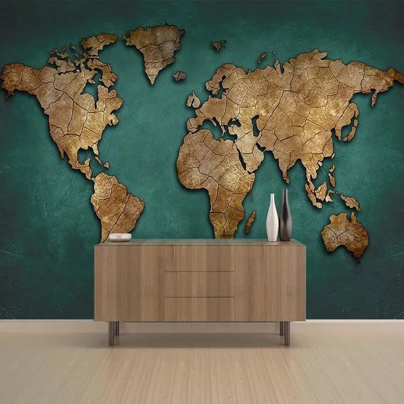 World Map Wallpaper for Bedroom - Second Image