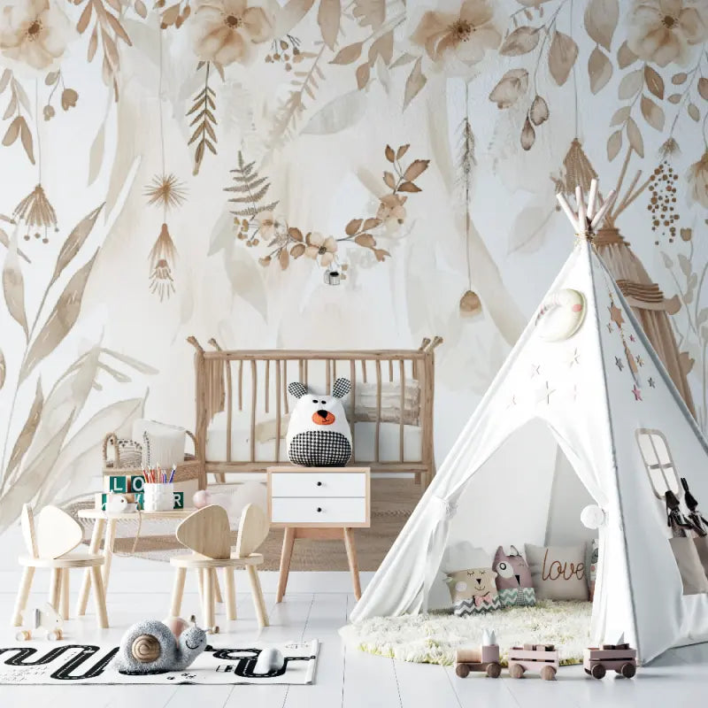 Bohemian baby bedroom wallpaper - Second Image