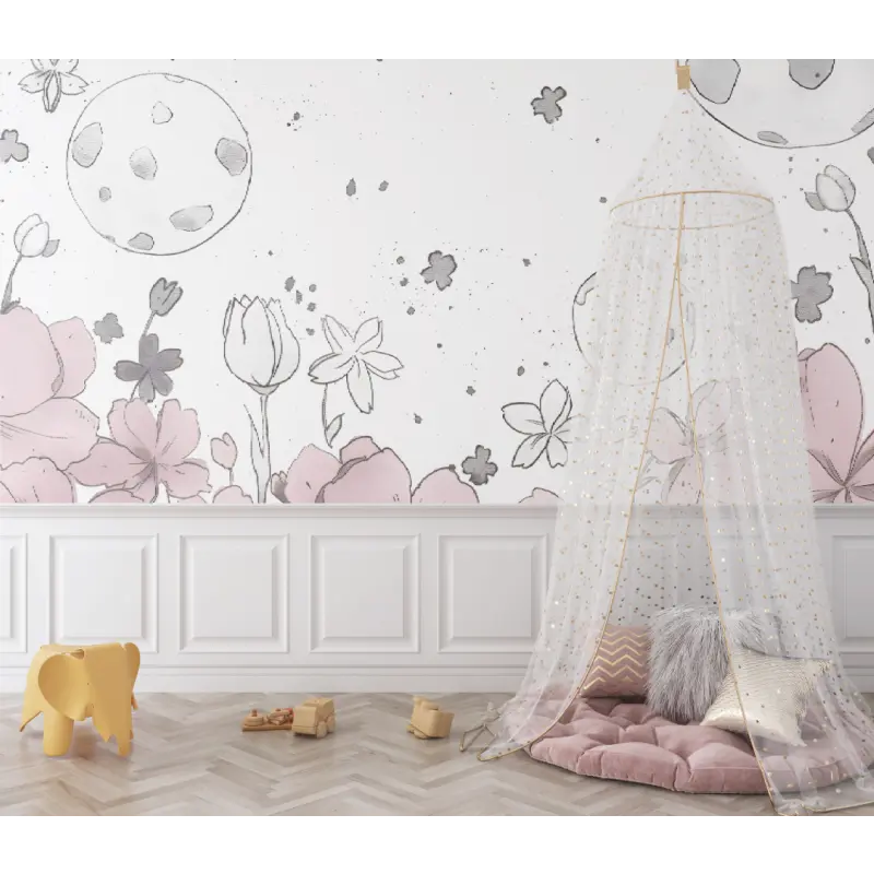 Flower design wallpaper for baby - Second Image