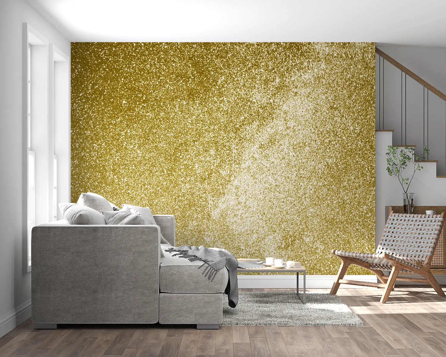 Gold Glitter Wallpaper - Second Image