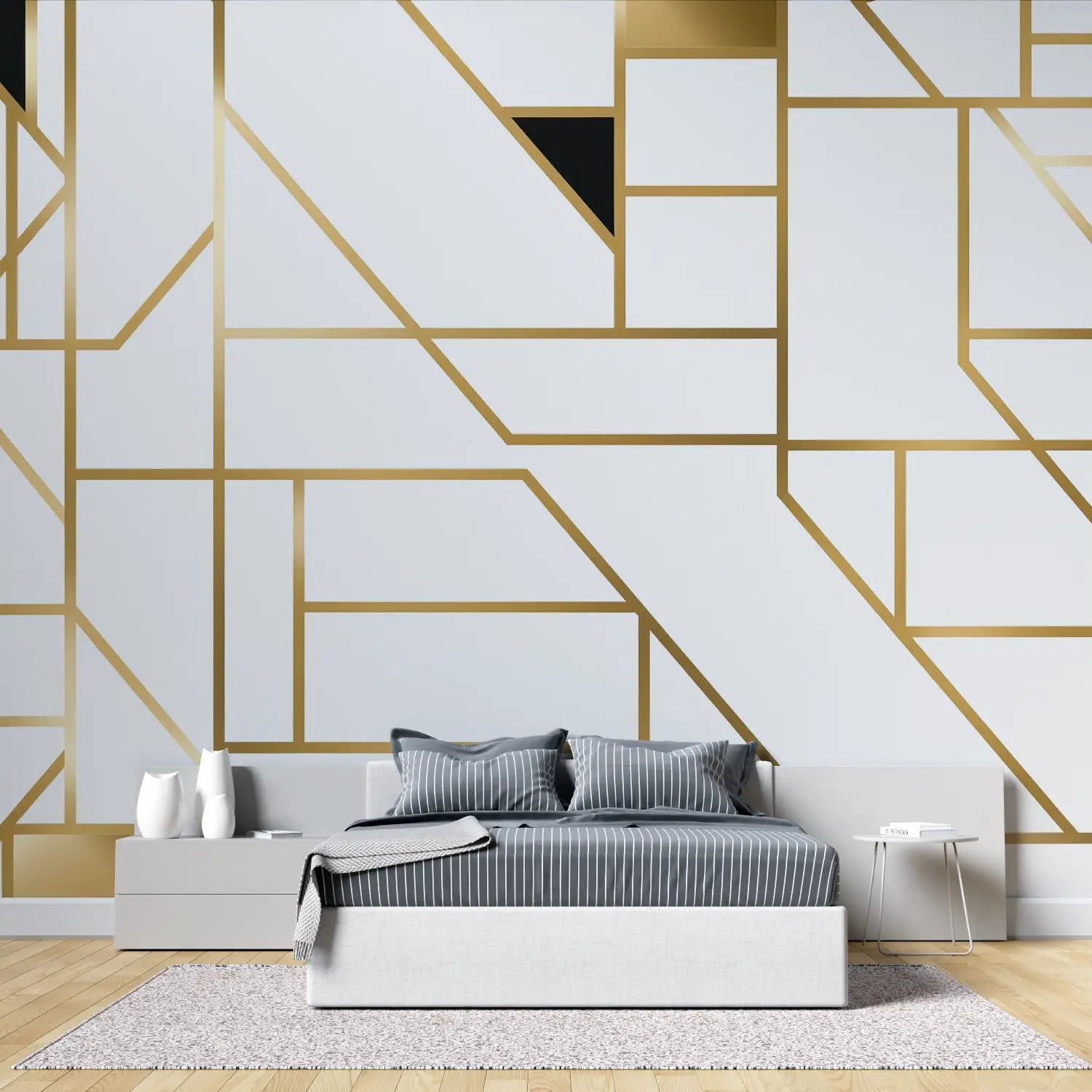 Golden Wallpaper Living Room - Second Image