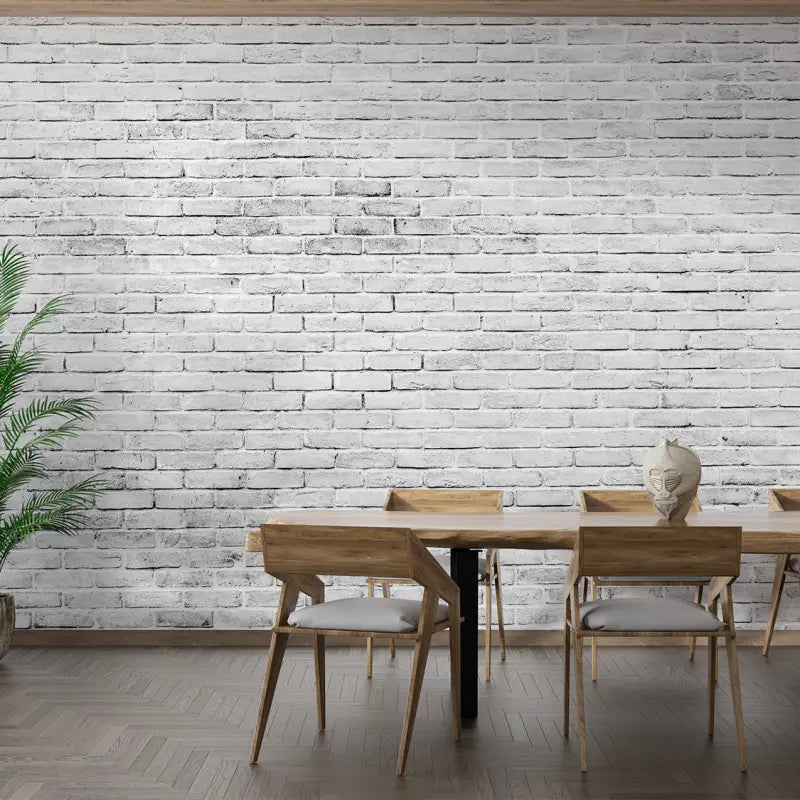 White Brick Effect Wallpaper - Second Image