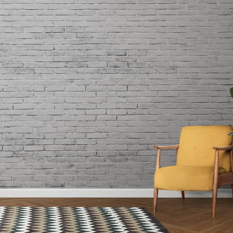 White Brick Effect Wallpaper - Second Image