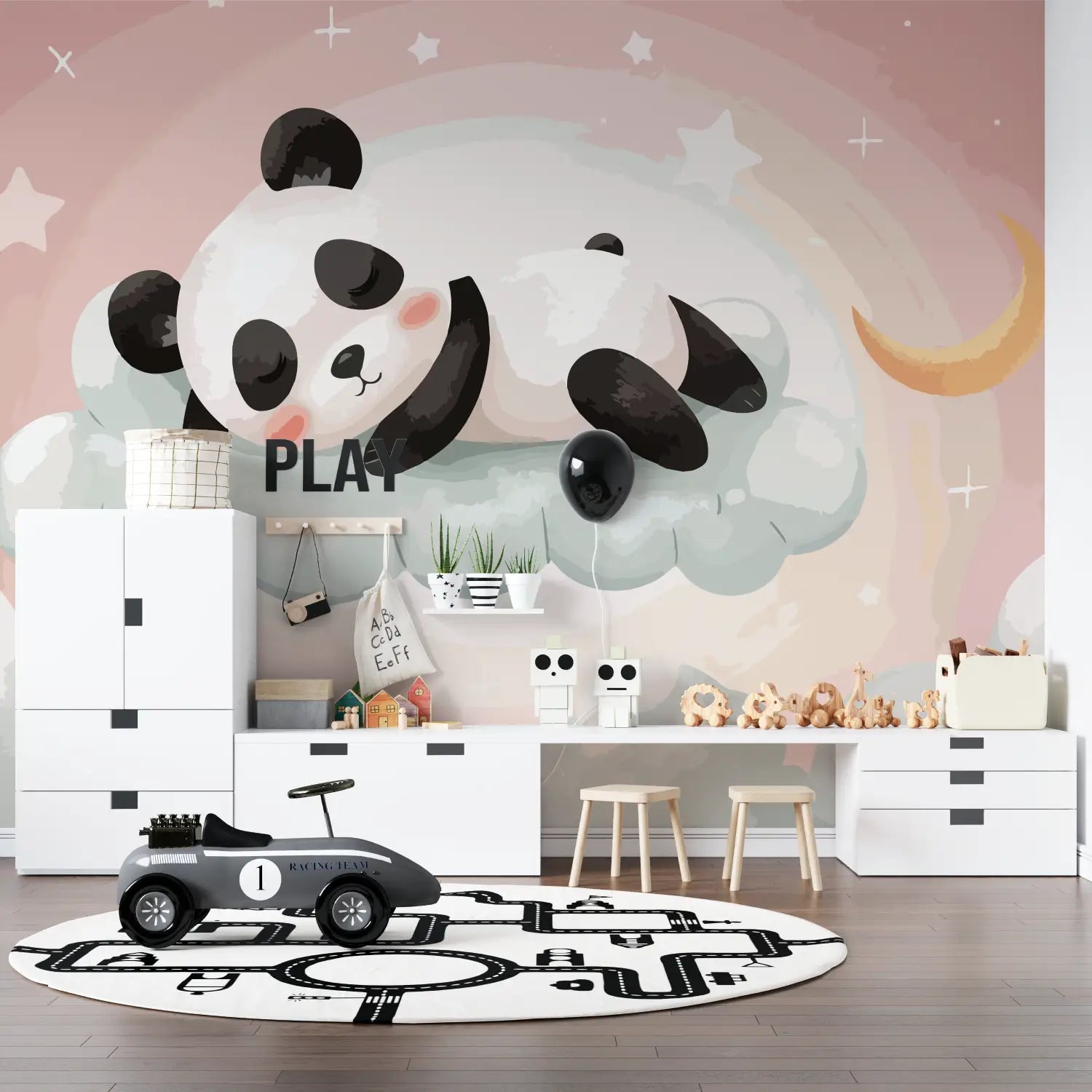 Papier Peint Enfant Panda - pano anime