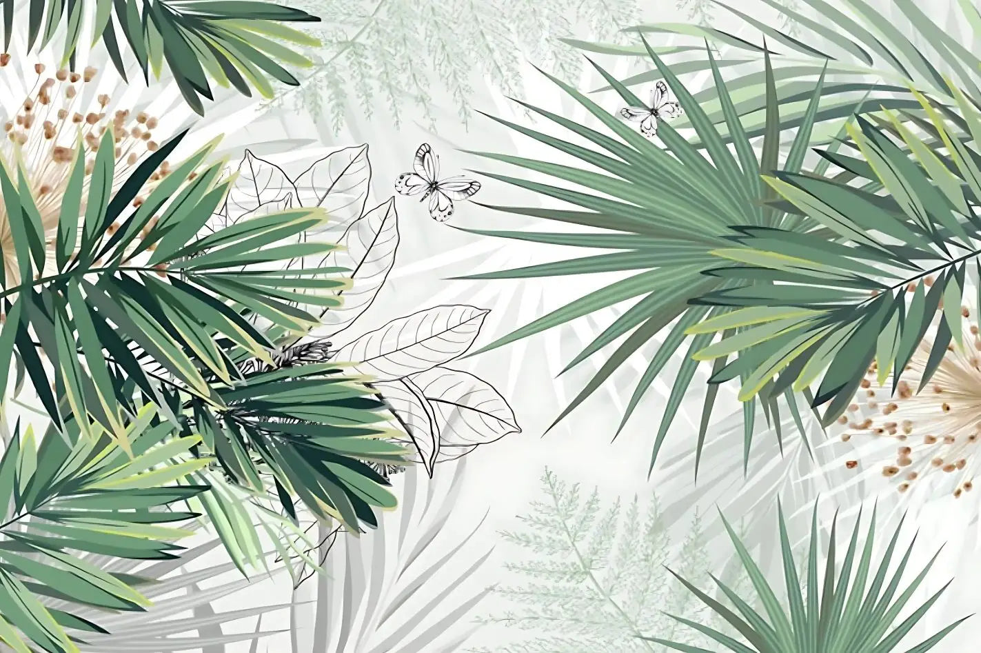 Exotic foliage wallpaper