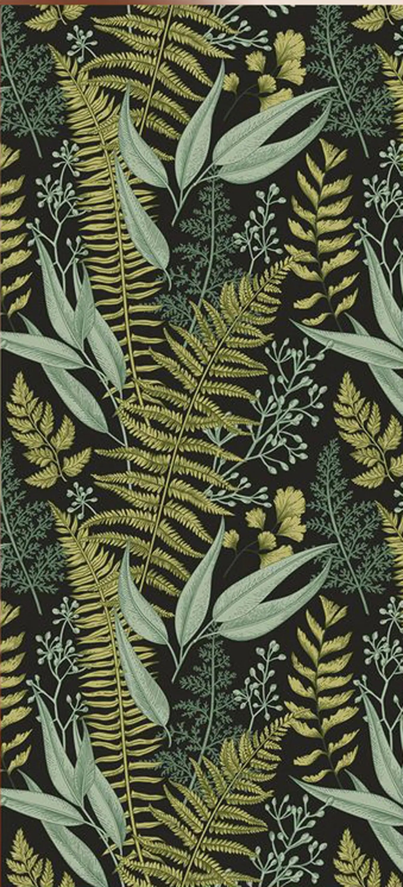 Khaki foliage wallpaper