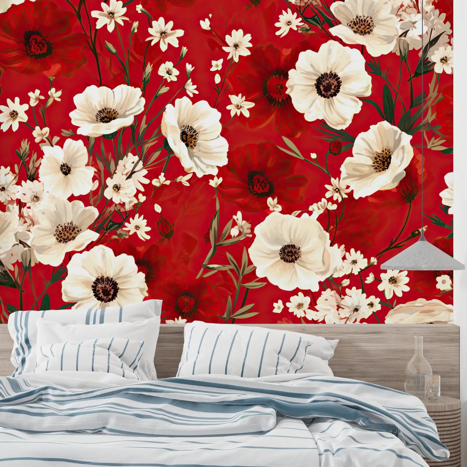 Red Floral Wallpaper - Second Image