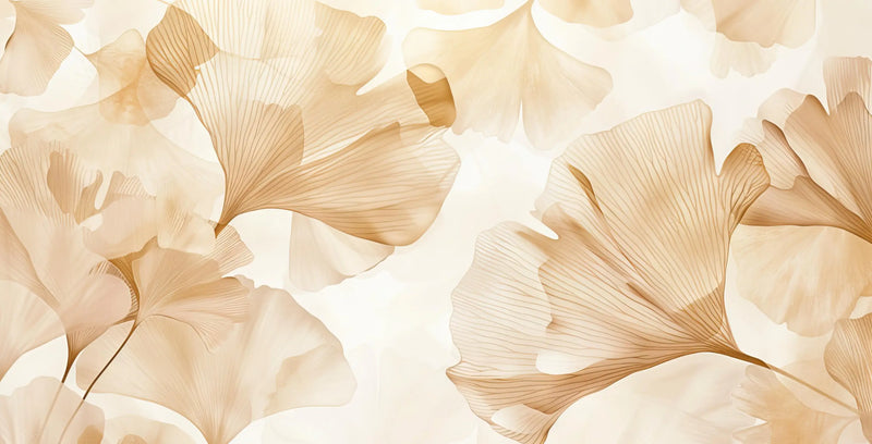 Golden Beige Ginkgo Wallpaper